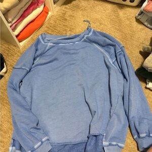 American Eagle Outfitters Light Blue Terry Pullover